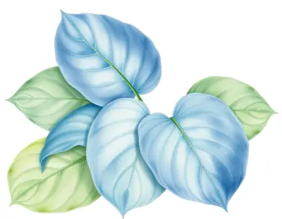 AI-generated watercolor illustration of Hosta 'Robb's Dream' (not a photograph)