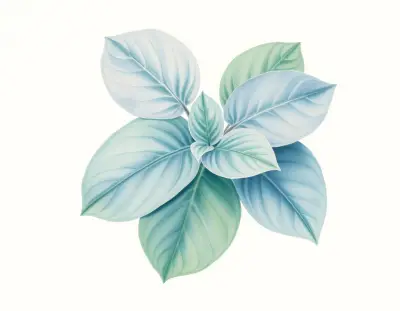 AI-generated watercolor illustration of Hosta 'Rocky Fork' (not a photograph)