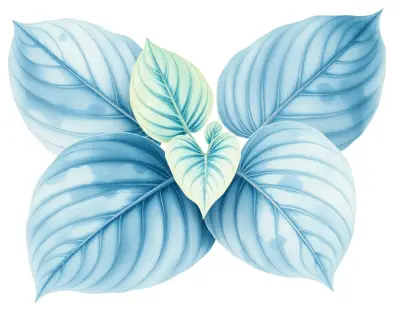 AI-generated watercolor illustration of Hosta 'Rosedale Buddy Holly' (not a photograph)