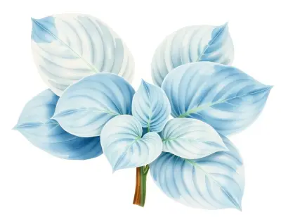 AI-generated watercolor illustration of Hosta 'Rosedale Dough Boy' (not a photograph)
