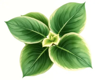 AI-generated watercolor illustration of Hosta 'Rosedale Frosted Malt' (not a photograph)