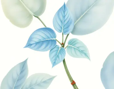 AI-generated watercolor illustration of Hosta 'Rosedale Glacier Ice' (not a photograph)