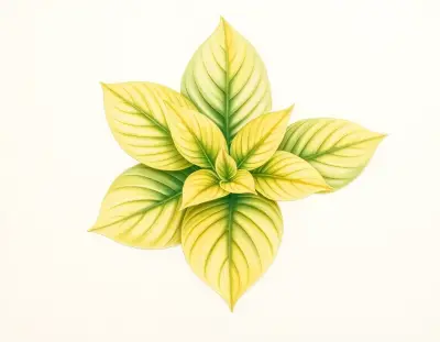 AI-generated watercolor illustration of Hosta 'Rosedale Golden Lining' (not a photograph)