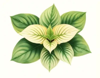 AI-generated watercolor illustration of Hosta 'Rosedale Grant Wood' (not a photograph)