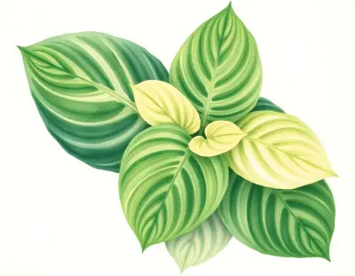 AI-generated watercolor illustration of Hosta 'Rosedale Jack of Spades' (not a photograph)