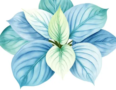 AI-generated watercolor illustration of Hosta 'Rosedale Lela Mae' (not a photograph)