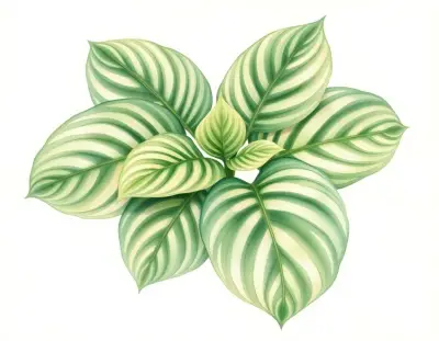 AI-generated watercolor illustration of Hosta 'Rosedale Rain Catcher' (not a photograph)