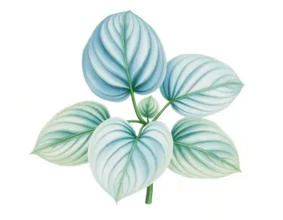 AI-generated watercolor illustration of Hosta 'Rosedale Rosette' (not a photograph)