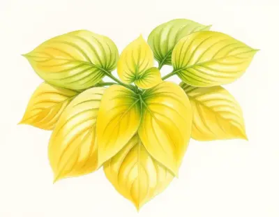 AI-generated watercolor illustration of Hosta 'Royal Bells' (not a photograph)