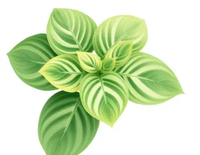 AI-generated watercolor illustration of Hosta 'Rusty Bee' (not a photograph)
