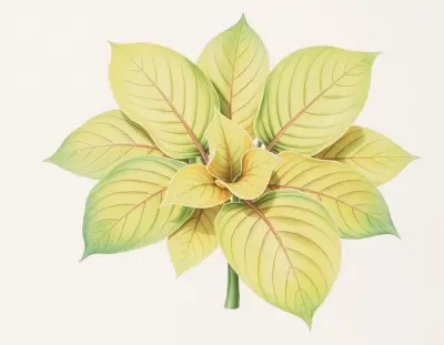 AI-generated watercolor illustration of Hosta 'Rutherford Birchard Hayes' (not a photograph)