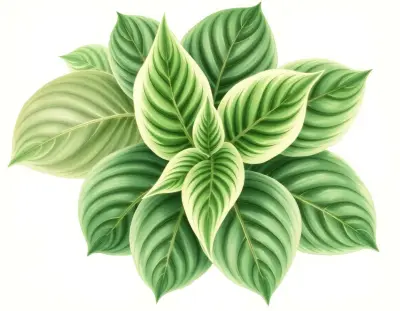 AI-generated watercolor illustration of Hosta 'Sabrina's Smile' (not a photograph)