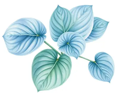 AI-generated watercolor illustration of Hosta 'Sadi' (not a photograph)