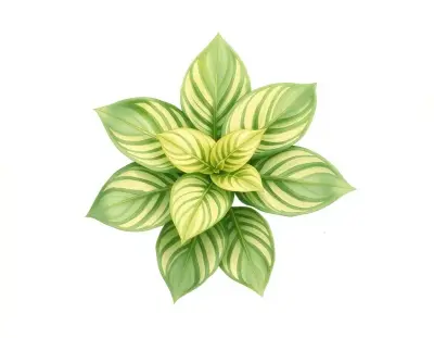 AI-generated watercolor illustration of Hosta 'Sailors' Warning' (not a photograph)