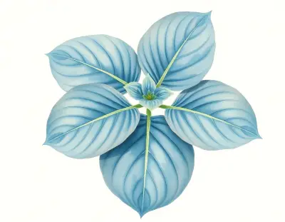 AI-generated watercolor illustration of Hosta 'Sam Hagerman' (not a photograph)