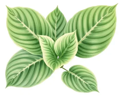 AI-generated watercolor illustration of Hosta 'Sandra' (not a photograph)