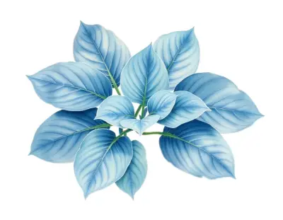 AI-generated watercolor illustration of Hosta 'Sara' (not a photograph)