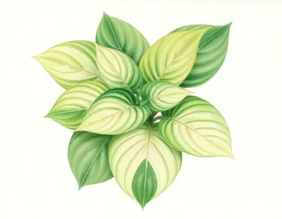 AI-generated watercolor illustration of Hosta 'Sarah Farmer' (not a photograph)