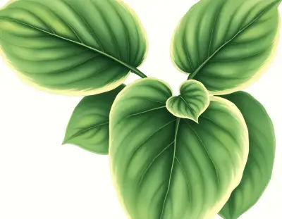 AI-generated watercolor illustration of Hosta 'Savannah' (not a photograph)