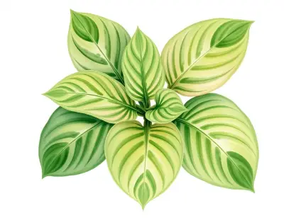 AI-generated watercolor illustration of Hosta 'Schwarzer Ritter' (not a photograph)