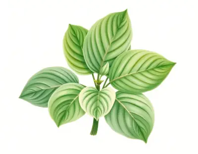 AI-generated watercolor illustration of Hosta 'Sea Angel' (not a photograph)