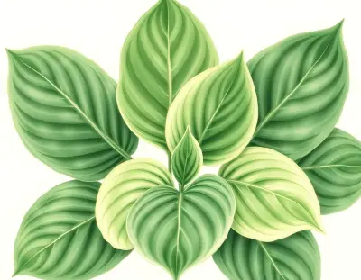 AI-generated watercolor illustration of Hosta 'Sea Dream' (not a photograph)