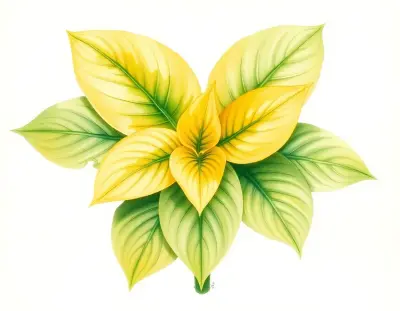 AI-generated watercolor illustration of Hosta 'Sea Fire' (not a photograph)