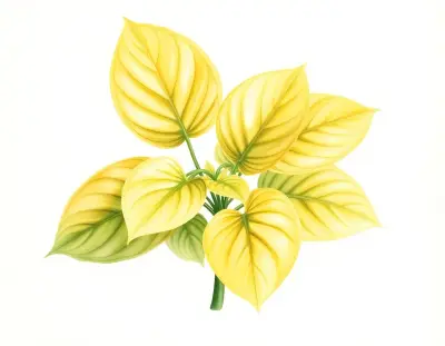 AI-generated watercolor illustration of Hosta 'Sea Gulf Stream' (not a photograph)
