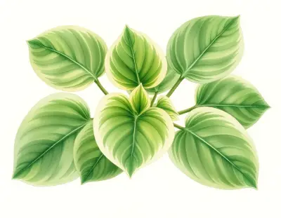AI-generated watercolor illustration of Hosta 'Sea Gull' (not a photograph)