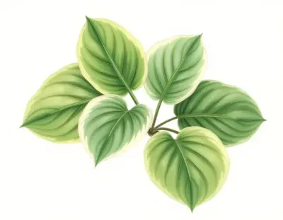 AI-generated watercolor illustration of Hosta 'Sea Lightning' (not a photograph)