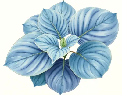 AI-generated watercolor illustration of Hosta 'Semperaurea' (not a photograph)