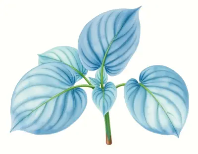 AI-generated watercolor illustration of Hosta 'Serendipity' (not a photograph)