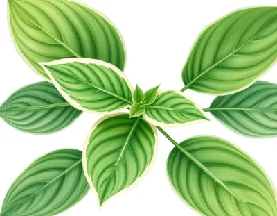 AI-generated watercolor illustration of Hosta 'Shade Beauty' (not a photograph)