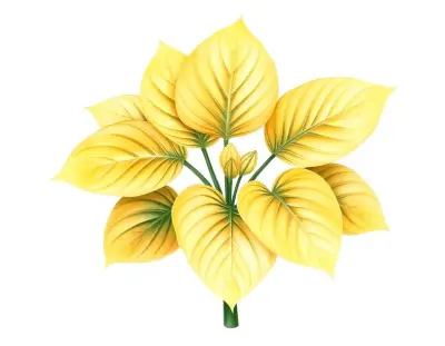 AI-generated watercolor illustration of Hosta 'Shady Lady' (not a photograph)