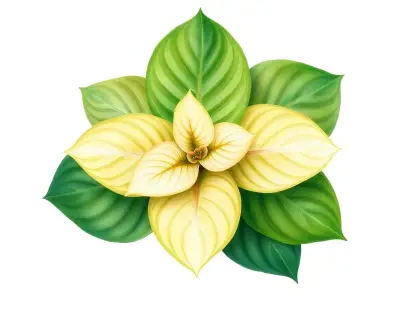 AI-generated watercolor illustration of Hosta 'Shapur's Sceptre' (not a photograph)