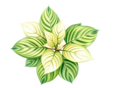 AI-generated watercolor illustration of Hosta 'Sharp Shooter' (not a photograph)