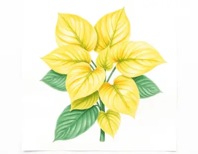 AI-generated watercolor illustration of Hosta 'Shazaam' (not a photograph)