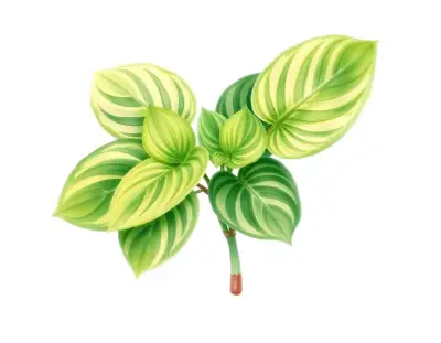 AI-generated watercolor illustration of Hosta 'Shells at Sea' (not a photograph)