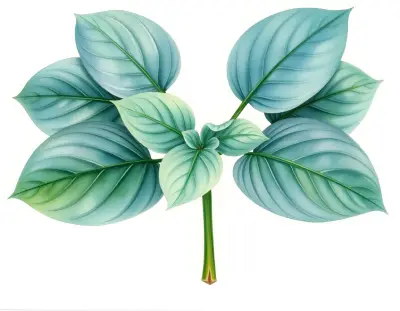 AI-generated watercolor illustration of Hosta 'Sherborne Swallow' (not a photograph)