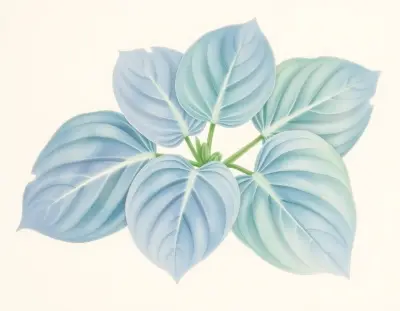 AI-generated watercolor illustration of Hosta 'Sherborne Swan' (not a photograph)