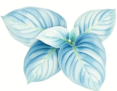 AI-generated watercolor illustration of Hosta 'Shirley Vaughn' (not a photograph)