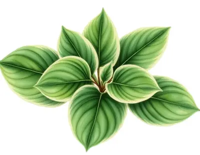 AI-generated watercolor illustration of Hosta 'Silver Chalice' (not a photograph)
