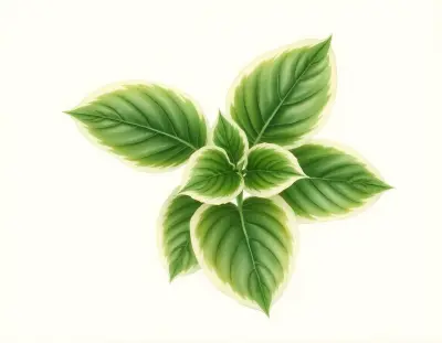 AI-generated watercolor illustration of Hosta 'Silver Lance' (not a photograph)