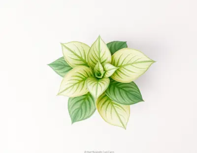 AI-generated watercolor illustration of Hosta 'Silver Mine' (not a photograph)