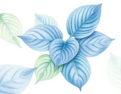 AI-generated watercolor illustration of Hosta 'Silver Spray' (not a photograph)