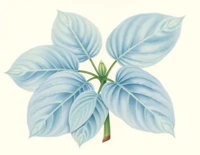 AI-generated watercolor illustration of Hosta 'Simply Sharon' (not a photograph)