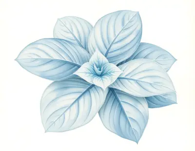 AI-generated watercolor illustration of Hosta 'Sir Richard' (not a photograph)