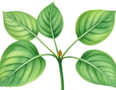 AI-generated watercolor illustration of Hosta 'Snow Cap' (not a photograph)