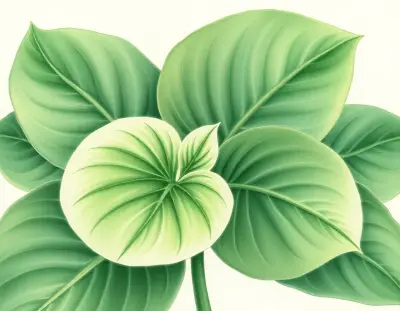AI-generated watercolor illustration of Hosta 'Solar Eclipse' (not a photograph)