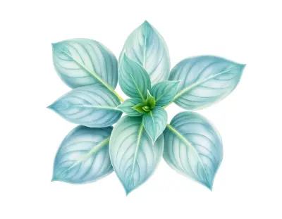 AI-generated watercolor illustration of Hosta 'Solo Flight' (not a photograph)